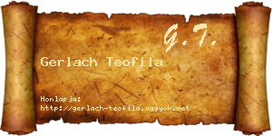 Gerlach Teofila névjegykártya