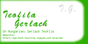 teofila gerlach business card